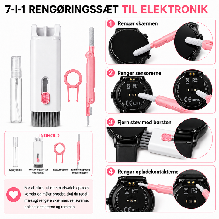 7-i-1 rengøringssæt til elektronik